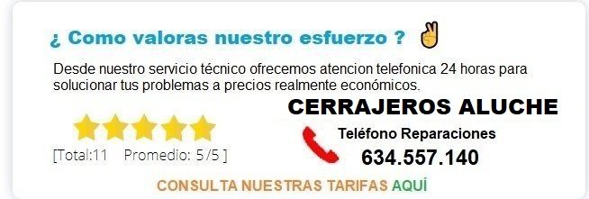 cerrajeros Aluche precios